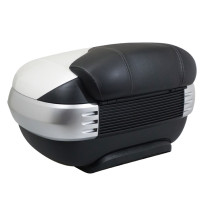Top case 50L avec support origine Piaggio 300 / 500 MP3 2014-2017 blanc 505/A 2