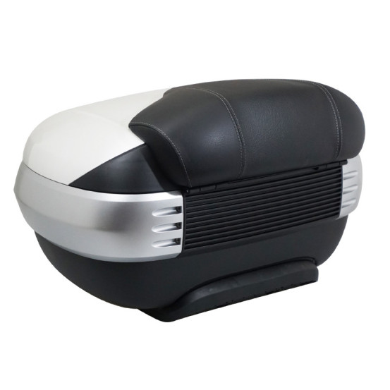 Top case 50L avec support origine Piaggio 300 / 500 MP3 2014-2017 blanc 505/A