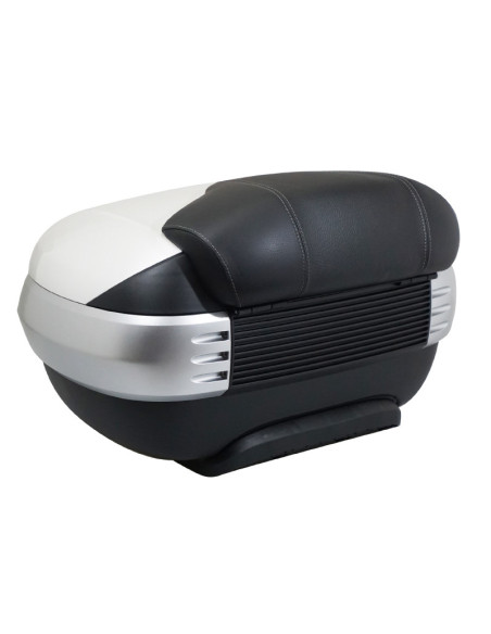 Top case 50L avec support origine Piaggio 300 / 500 MP3 2014-2017 blanc 505/A