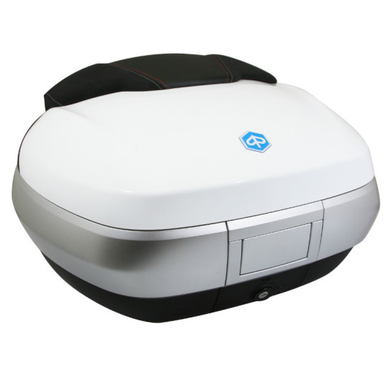 Top case 50L avec support origine Piaggio 300 / 500 MP3 2014-2017 blanc 533