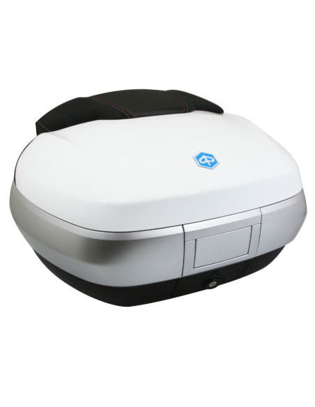 Top case 50L avec support origine Piaggio 300 / 500 MP3 2014-2017 blanc 533