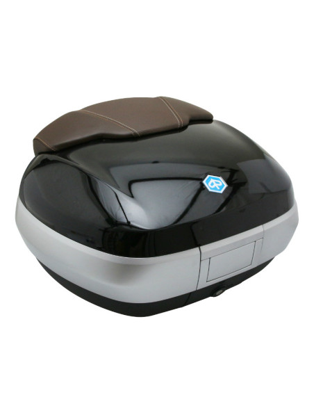 Top case 50L avec support origine Piaggio 300 / 500 MP3 2014-2017 noir univers 91/B