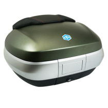 Top case 50L avec support origine Piaggio 300 / 500 MP3 2014-2017 vert armée 333/A