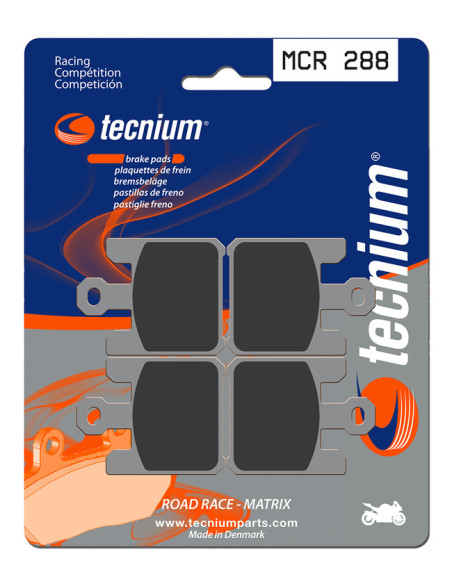 Plaquettes de frein TECNIUM 288 MCR