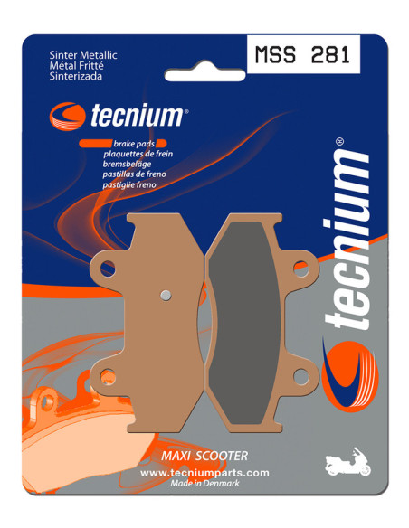 Plaquettes de frein TECNIUM 281 MSS