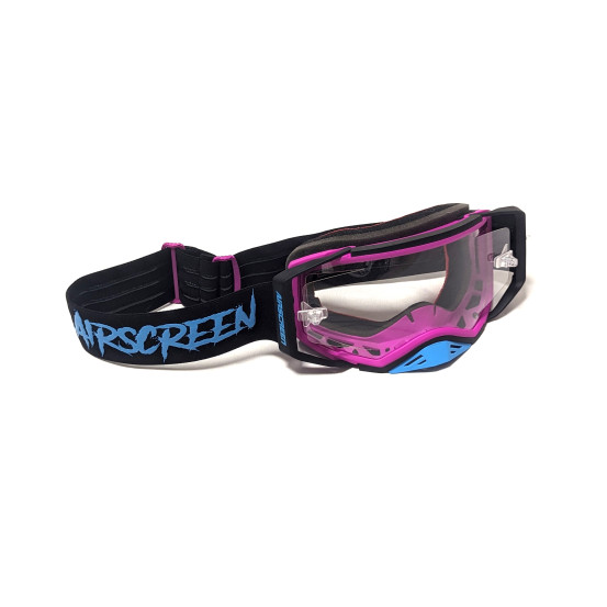 Masque AirScreen Aero EX 01 - Noir Rose Bleu cyan