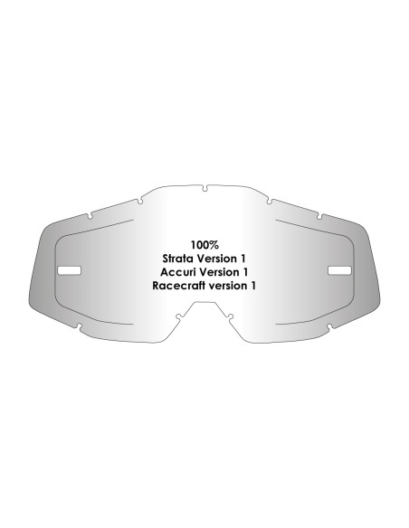 Kit écran anti-buée AirScreen compatible pour les masques 100% Strata / Accuri / Racecraft