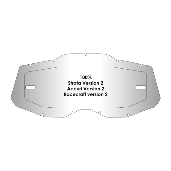 Kit écran anti-buée AirScreen compatible pour les masques 100% Strata 2 / Accuri 2 / Racecraft 2