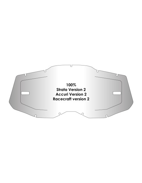 Kit écran anti-buée AirScreen compatible pour les masques 100% Strata 2 / Accuri 2 / Racecraft 2