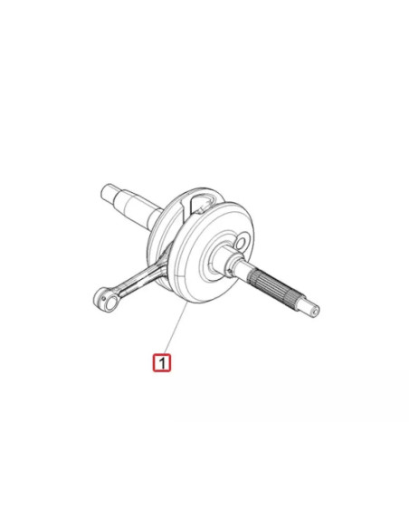 Vilebrequin (cat 2) origine Piaggio 125 / 150 / 200 Medley / Vespa GTS iget / 2016-2025 125 SR compact GT 2021-2025