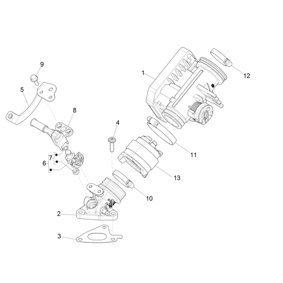 Boitier papillon avec centrale électronique origine Piaggio 125 Liberty i get 2020-2024