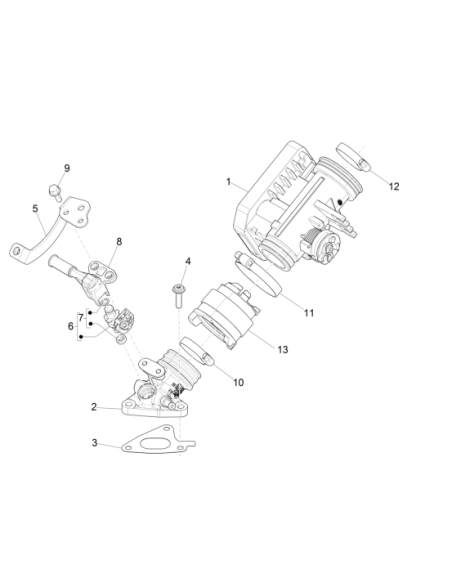 Boitier papillon avec centrale électronique origine Piaggio 125 Liberty i get 2020-2024