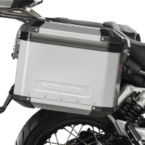 Valises latérales aluminium origine Piaggio Moto Guzzi 850 V85 TT 2019-2023