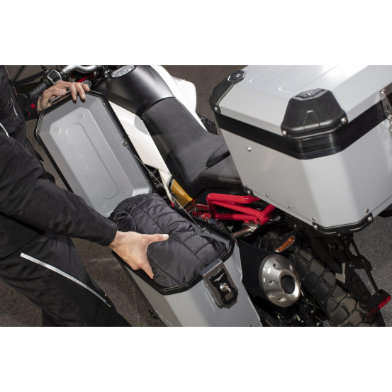 Valises latérales aluminium origine Piaggio Moto Guzzi 850 V85 TT 2019-2023