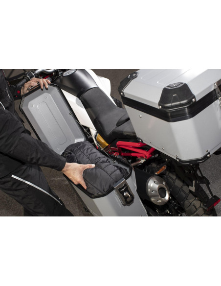 Valises latérales aluminium origine Piaggio Moto Guzzi 850 V85 TT 2019-2023