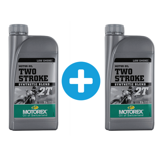 Pack 1 + 1 Litres Huile moteur 2T MOTOREX 2 STROKE