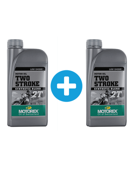 Pack 1 + 1 Litres Huile moteur 2T MOTOREX 2 STROKE