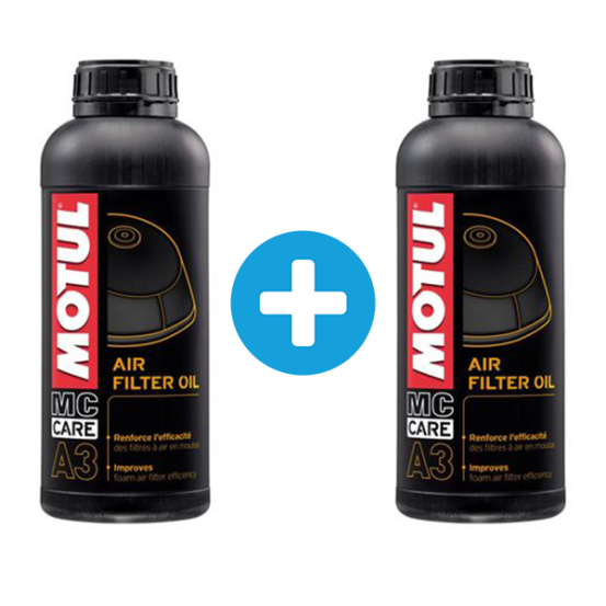 Pack 1 + 1 Litres MOTUL Air Filter Oil A3 huile de filtre à air