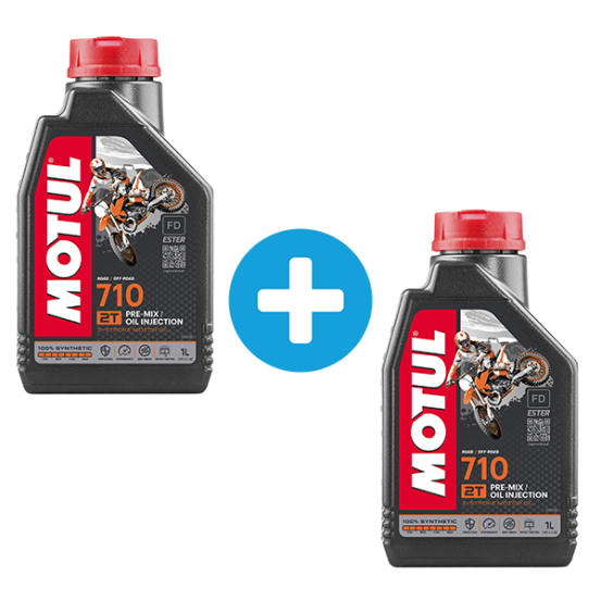 Pack 1 + 1 Litres MOTUL 710 huile moteur 2T