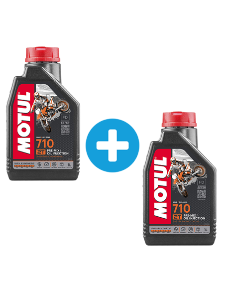 Pack 1 + 1 Litres MOTUL 710 huile moteur 2T