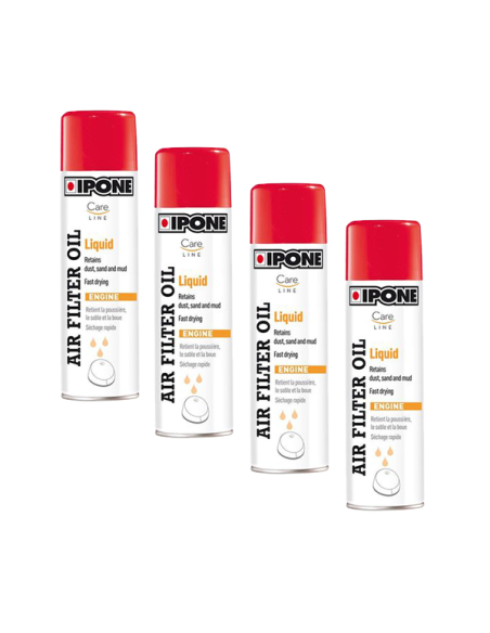 Pack X4 Huile de filtre à air AIR FILTER OIL LIQUID IPONE 500 ml