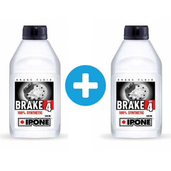 Pack 1 + 1 Liquide de frein IPONE Brake Dot 4 500 ML