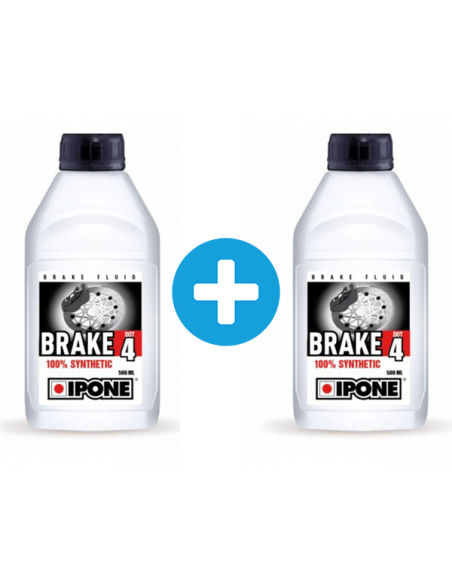 Pack 1 + 1 Liquide de frein IPONE Brake Dot 4 500 ML