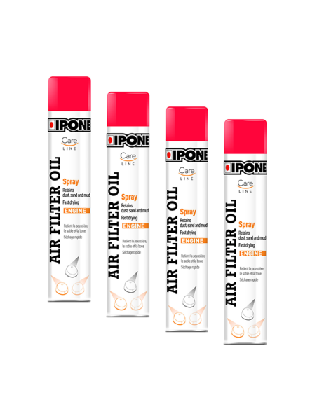 Pack X4 Spray Filtre à air AIR FILTER OIL SPRAY IPONE 750 ml