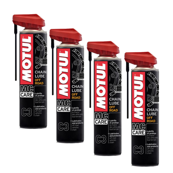 Pack X4 MOTUL Chain Lube C3 Off Road lubrifiant chaine 400ml