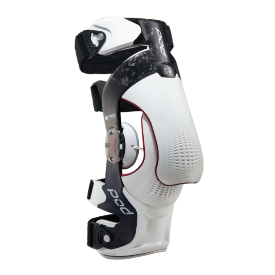 Orthèses de genoux K8 3.0 POD MX Carbone Blanc - La paire