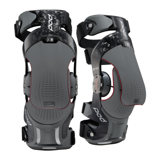 Orthèses de genoux K8 3.0 POD MX Carbone Graphite - La paire
