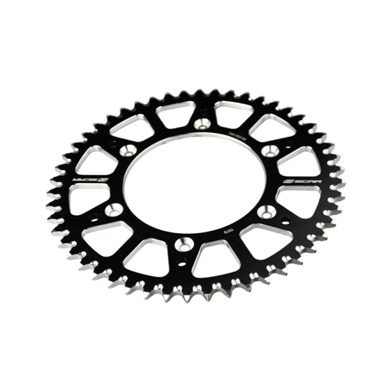 Couronne SCAR alu ultra-light anti boue Husqvarna 65 TC KTM 65 SX 2025 pas 420 Noir