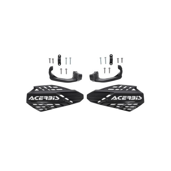 Protèges mains moto - Noir Blanc - ACERBIS LINEAR VENTED