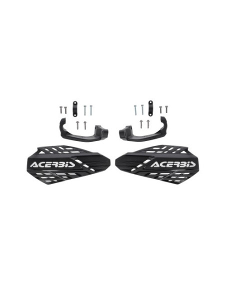 Protèges mains moto - Noir Blanc - ACERBIS LINEAR VENTED