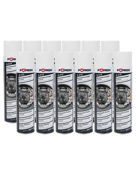 PACK 12 Nettoyants frein R510 FORCH Professionnel 600ml