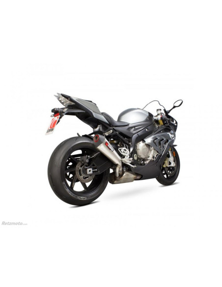 Silencieux SCORPION Serket Taper inox/casquette ABS noir BMW S1000RR