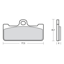 Plaquettes de frein BREMBO Type M028 Z04 - Racing 2