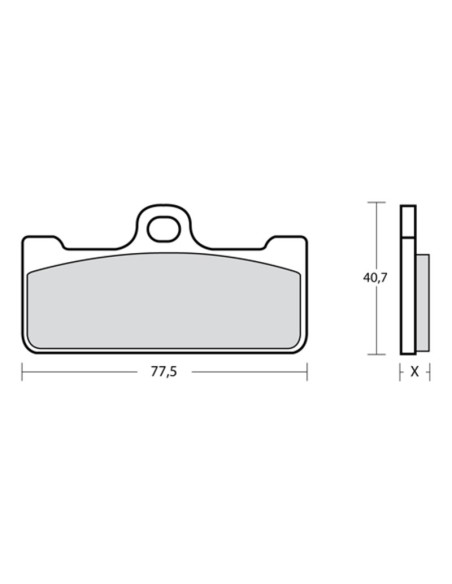 Plaquettes de frein BREMBO Type M028 Z04 - Racing