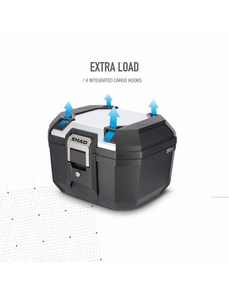 Top Case SHAD TR41 Terra Noir Aluminium