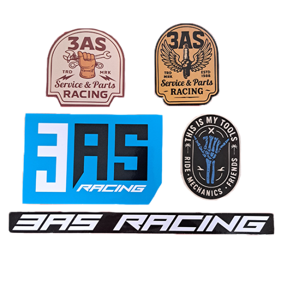 Lot de 5 stickers Life Style 3AS Racing