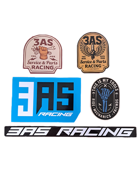 Lot de 5 stickers Life Style 3AS Racing