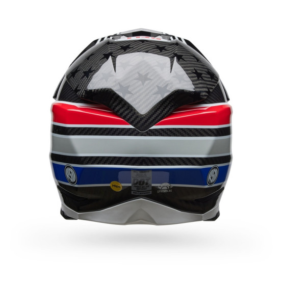 Casque cross Bell Moto-10 Spherical Old Glory - Rouge Bleu