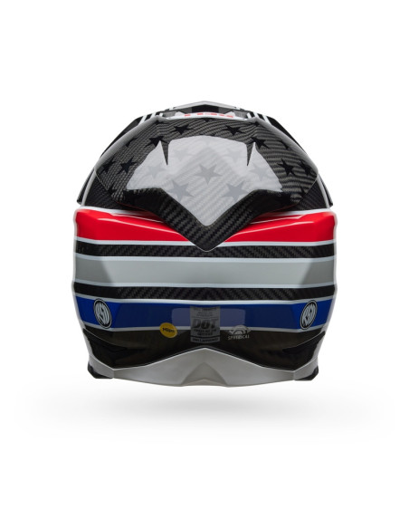 Casque cross Bell Moto-10 Spherical Old Glory - Rouge Bleu