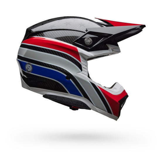 Casque cross Bell Moto-10 Spherical Old Glory - Rouge Bleu