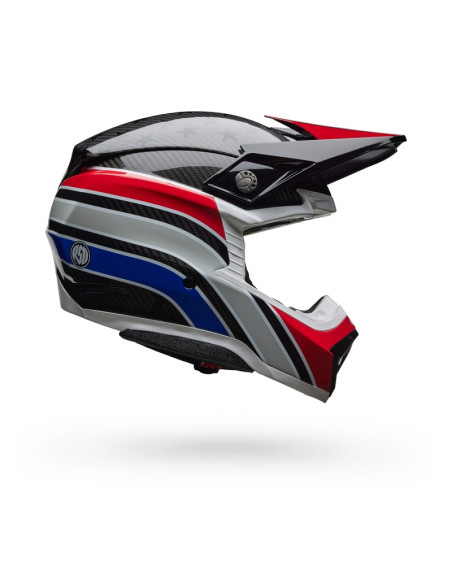 Casque cross Bell Moto-10 Spherical Old Glory - Rouge Bleu