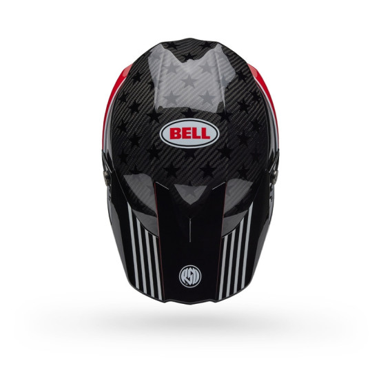 Casque cross Bell Moto-10 Spherical Old Glory - Rouge Bleu