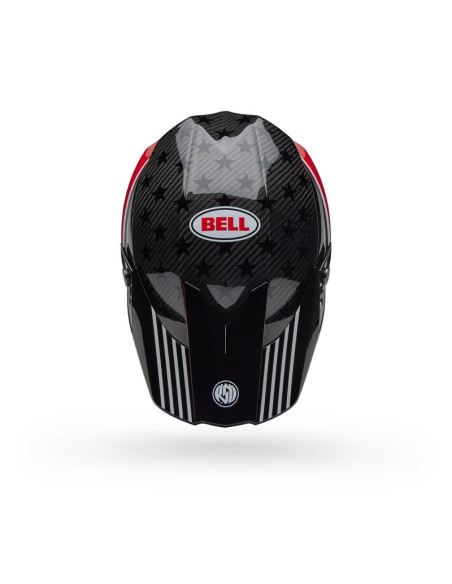 Casque cross Bell Moto-10 Spherical Old Glory - Rouge Bleu