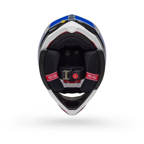 Casque cross Bell Moto-10 Spherical Old Glory - Rouge Bleu