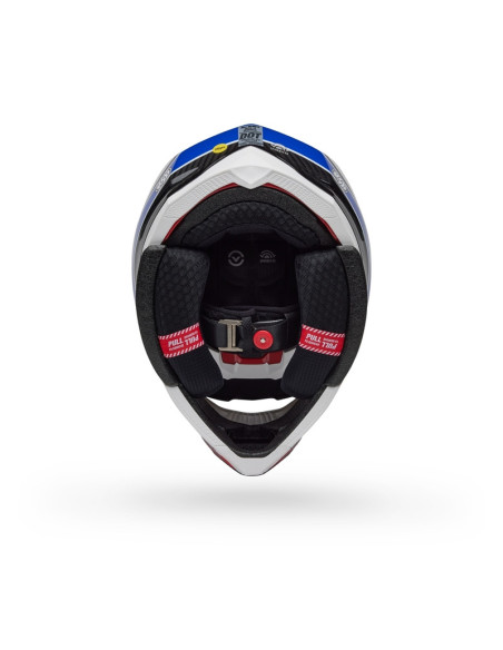 Casque cross Bell Moto-10 Spherical Old Glory - Rouge Bleu