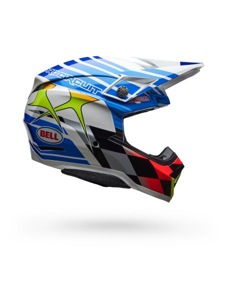 Casque cross Bell Moto-10 Spherical Pro Circuit 2025 - Bleu Blanc